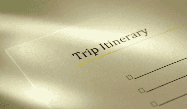 trip itinerary